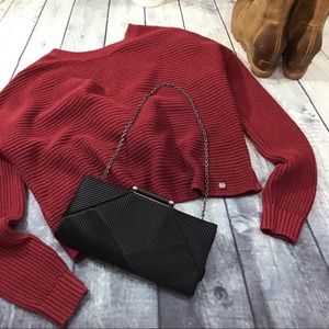Hollister Red XS Reversible Sweater